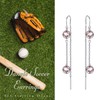 Baseball Earrings for Women Sterling Silver Sports Earrings Dangle Drop