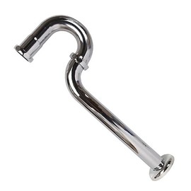 Stainless steel drain trap attached to washbasin popup