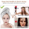Heacoz Super Absorbent Microfibre Hair Towel wrap for Women -