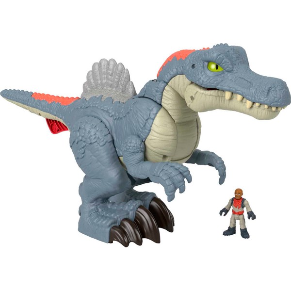 Fisher-Price Imaginext Jurassic World Dinosaur Toy Ultra Snap Spinosaurus, Lights