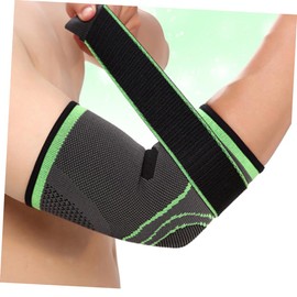 OHPHCALL Men's Sports Arm Sleeve Compression Elbow Guard Breathable Elbow Protectors Pads Size l for Running Cycling