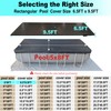 SIHAIAN 5x8Ft Rectangular Pool Cover with Side Storage for Oval