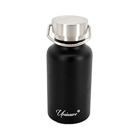 Uniware Houseware Black Vacuum Flask, 350 mL, 2.9 x 2.9 x 6.4 inches