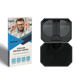 MZWOTO 2 Pack Stick on Bifocal Lenses for Sunglasses Magnified Readers Convert Eyewear to Reading Glasses Reusable, +125