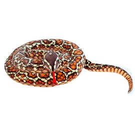 MILEE Snake Plush Toy, Nuigurumi, Total Length 118.1 inches (300 cm), Extra Long, Realistic Snake Toy, Magic Play, Fierce Animal Plush Toy, Brown