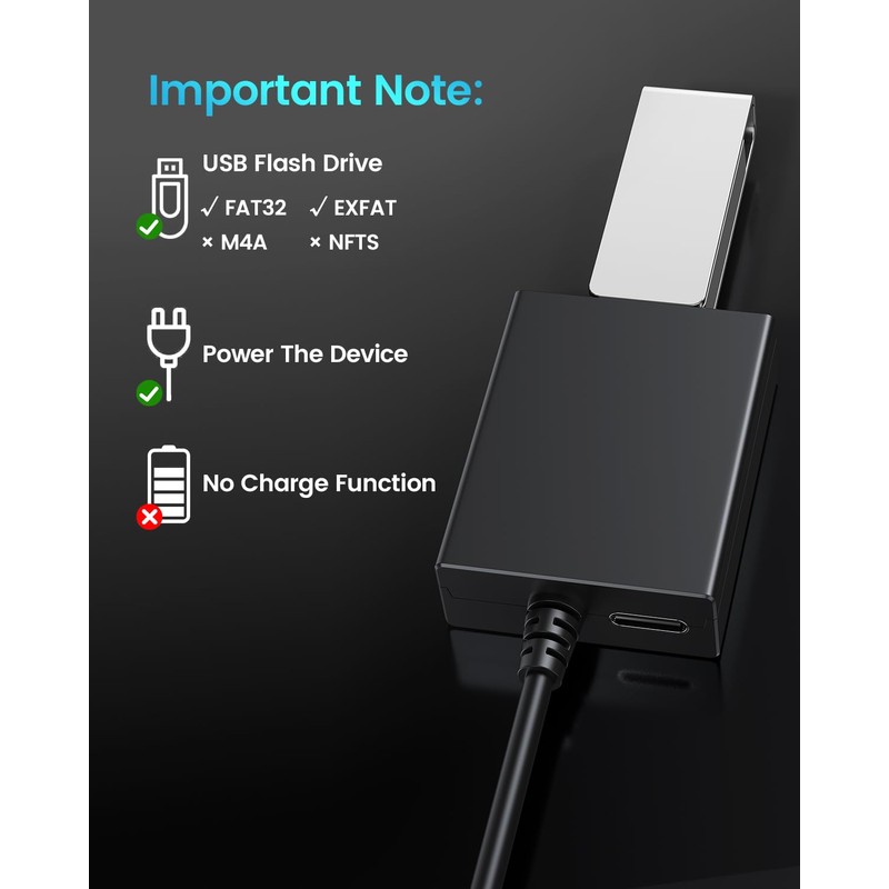 ANDTOBO USB to Aux Audio Adapter, 3.5mm Male to USB