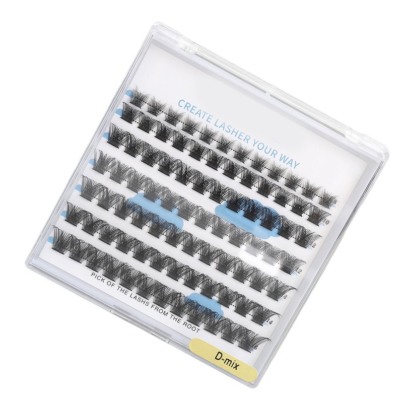 84 Clusters Individual Eyelash Extensions 8/10/12/14/16mm D Curl Fluffy Eyelash