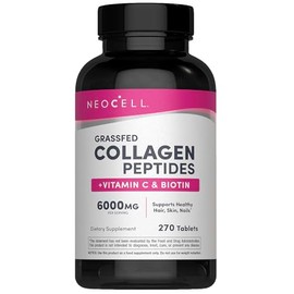 NeoCell Super Collagen with Vitamin C and Biotin, Skin, Hair and Nails Supplement, Includes Antioxidants, Tablet, 270 Count, 1 Bottle