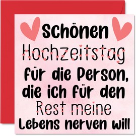 Cute Anniversary Card for Boyfriend Girlfriend Husband Wife - Beautiful Anniversary - Heartfelt Wedding Anniversary Card for Women Men Her Him 145mm x 145mm Greeting Cards for Fiancee Fiancee