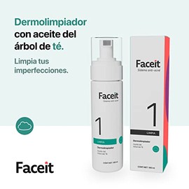 FACE.IT | Limpiador Facial en Espuma | Tratamiento Anti Acné con Aceite del Árbol de Té | Skin Care I Limpiador Facial Piel Grasa | Elimina la Grasa y Suciedad del Rostro | PASO 1 Limpia | 180 ml
