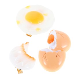 TOVINANNA 3pcs Simulation Egg Hair Clips Funny Hair Barrettes for Girls Women for Parties Birthdays Weddings