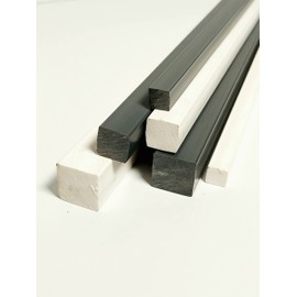 PVC Square Bar 15 x 15 mm Long 500 mm Grey ALTintec®