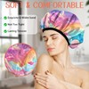 Cabreche Luxury Shower Cap Terry Lined Reusable Triple Layer Waterproof