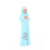 Girl's Prayer Islamic Dress Flower Printed Sleeve Cuffed Prayer Set