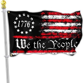 Jaiara We The People 1776 Flag 3x5 Ft 200D Heavy Polyester Vintage Usa Flag Betsy Ross 13 Star 4th of July American Constitution Flags for Garden Outdoor House Yard Decoration