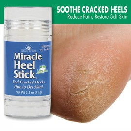 Heel Balm for Dry Cracked Feet - Miracle Heel Stick for Cracked Heel Repair - Heel Balm Stick for Cracked Heel Treatment - Formulated with Pure Aloe Vera, Tea Tree Oil, Shea & Cocoa Butters | 2.5 oz