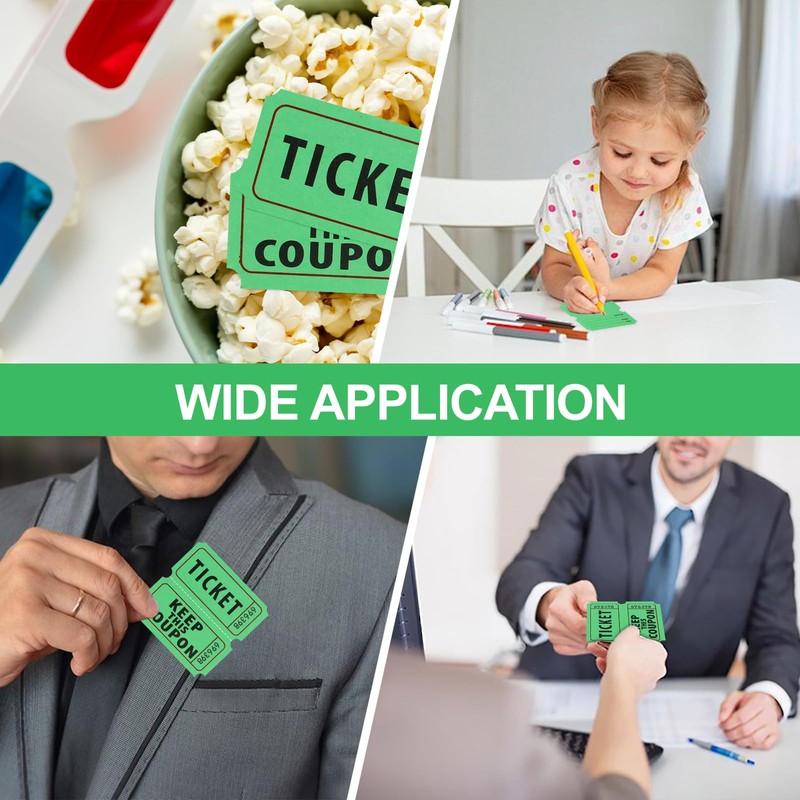 Azureal 800 Raffle Tickets, Consecutively Numbered Tickets, 50/50 Raffle Tickets
