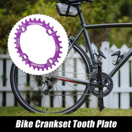 X AUTOHAUX 32 Teeth 104mm Bicycle Wide Chainring Crankset Tooth Plate Purple