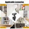 Cokritsm Black Hinge Cabinet Door with Hinge Screws, Screw-On Hinge