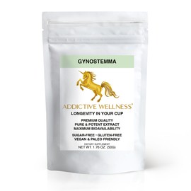 Addictive Wellness Gynostemma Leaf Extract Powder - Pure & Potent Jiaogulan Adaptogen for Energy, 1 Packet