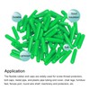 TA-VIGOR 200Pcs Rubber End Caps, 2mm ID Round Flexible Screw
