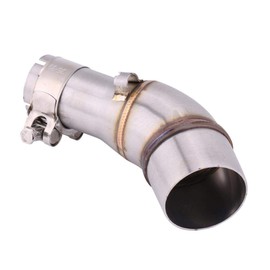 Tubo de escape del silenciador, deslizador de acero inoxidable de la motocicleta Sistema de escape Conector adaptador de tuber¨ªa de enlace medio para R25 R3 2013 2016 Plata