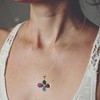 Four Leaf Clover Necklaces for Women, Trendy Amethyst Crystal Pendant