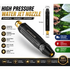 Metal High-Pressure Water Spray Gun Nozzle for Garden Hose
