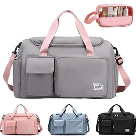 Bolsa Deportiva para el Gym, bolsa de viaje impermeable con compartimento para zapatos y bolsillo para ropa mojada, bolsa de deporte para viajes, entrenamiento, deporte
