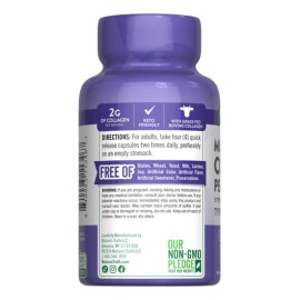 Natures Truth Suplemento de Complejo de protena de colgeno mltiple Tipo I, Il, Ill, V, X - 2,000 mg por cada 4 cpsulas, 90 Cpsulas para 22 das        