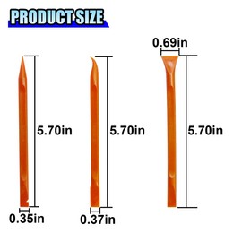 DUSCOKE 3PCS Plastic Multi-Purpose Scraper, Non-Scratch Car Pen-Shaped Scraper for Narrow Space & Gap, Vehicle Crevice Cleaning Tool for Auto Detailing, Paint, Sticker, Label Remove (Orange)
