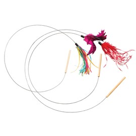 SPOT Ethical Pets Teaser Wand Cat Toy, 44", Assorted, Model Number: 52058