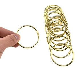 HAHIYO Metal Binder Rings 2 Inch Book Rings Key Rings Bulk Big Large Key Ring Binder Ring Metal Rings for Index Cards Loose Leaf Binder Rings Index Card Ring Paper Rings for Paper(Gold,18Pcs)