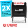 for Deposit ONLY Self Inking Rubber Stamp - Red Ink
