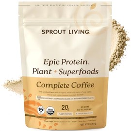 Sprout Living Organic Superfood Plant Protein, Coffee Mushroom                                                                                        