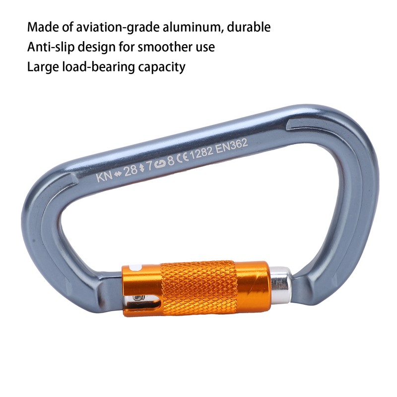 Climbing Carabiner NonSlip Heavy Duty Durable Carabiner Clip Climbing for