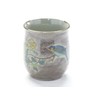 九谷焼 [Tea Bowls] Large Purple Painted 金糸 Plum and Bird