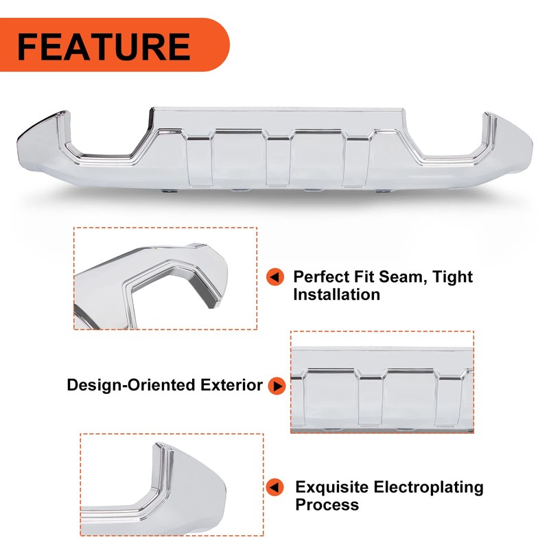 ECOTRIC Front Bumper Skid Plate Compatible with 2016-2019 GMC Sierra