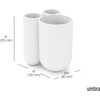 Umbra Touch Sujetador para Cepillo de Dientes, Blanco White