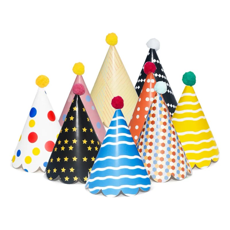 71pcs Gorros De Cumpleaños Y Silbatos Para Fiesta Infantiles