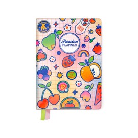 Passion Planner Weekly 2025-2026 Mid-Year Monday Goal-Oriented Agenda, 52-Week Appointment Calendar, Reflection Journal (Fruit for Thought, Small 5.8" x 8.3")