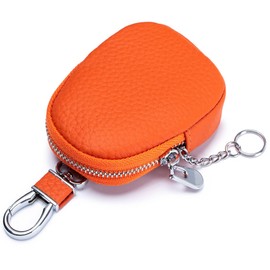 Field Gear Japan Genuine Leather Watching GPS Case, Mimamori GPS, Children, Anti-Theft, GPS Case, Chrome-Tanned Cowhide Leather, Embossed, Small GPS Cover, Can be Worn on a Backpack or Bag, Wide