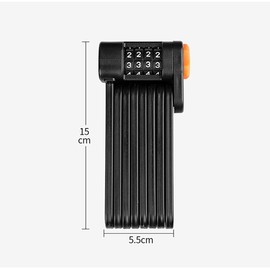 Bicycle Lock - High Security Folding Lock 85 cm Theft-Proof - High Security - Robust & Compact Folding Lock with Bracket - Ideal for E-Bike