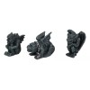 Chained Gothic Stoic Gargoyles Chimera Guardian Figurines Miniature Set 3"Tall