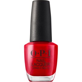 OPI Nail Lacquer Big Apple Red | Opaque Bright Red Crème Chip Resistant Nail Polish | Vegan, Fast Drying, Streak Free