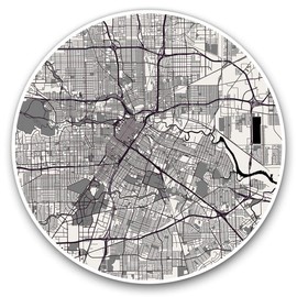 Vinyl Stickers (Set of 2) 25cm - Houston Urban Street Map USA #3365