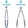 Hotec Mini Silicone Kitchen Tongs for Cooking - 7-Inch Small