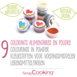 9 Mini Natural Powder Food Colouring