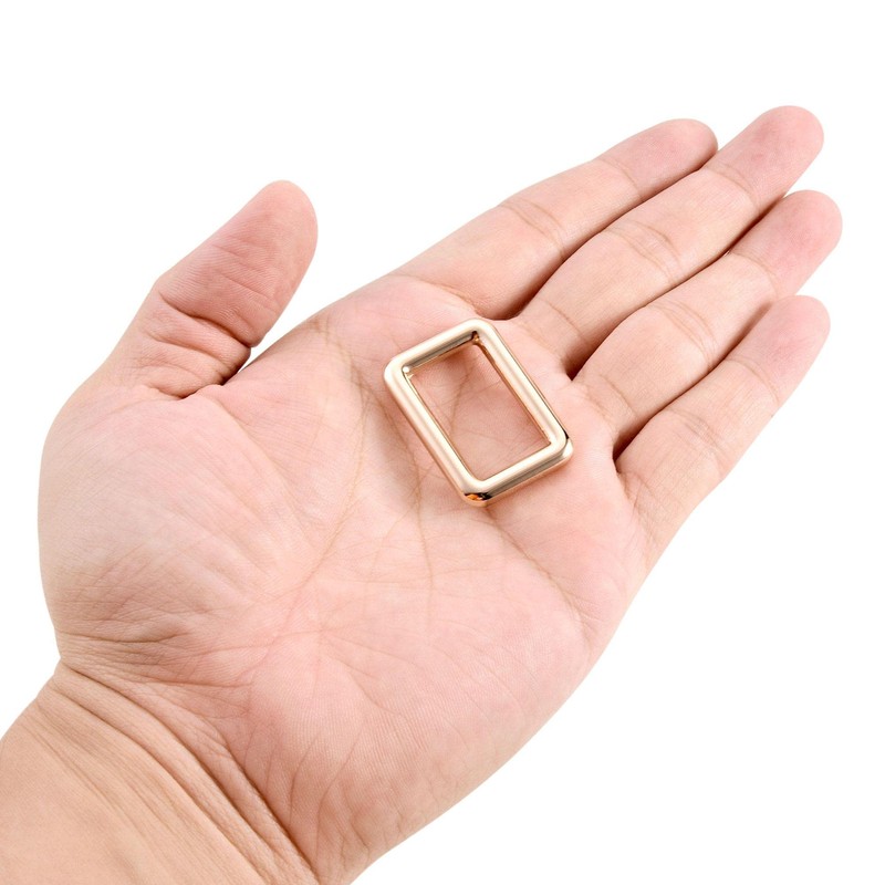 sourcing map Metal Rectangle Ring Buckles 25x15mm for Bags Belts