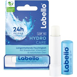 Labello Hydro Care Lip Balm, Mineral Oil-Free Lip Care with SPF 15 for 24-Hour Moisture, Lip Balm with Shea Butter, Vitamins and Natural Oils (4.8 g)